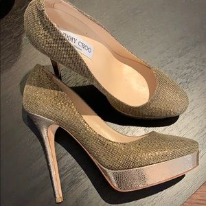 Gold Jimmy Choo shoes 39